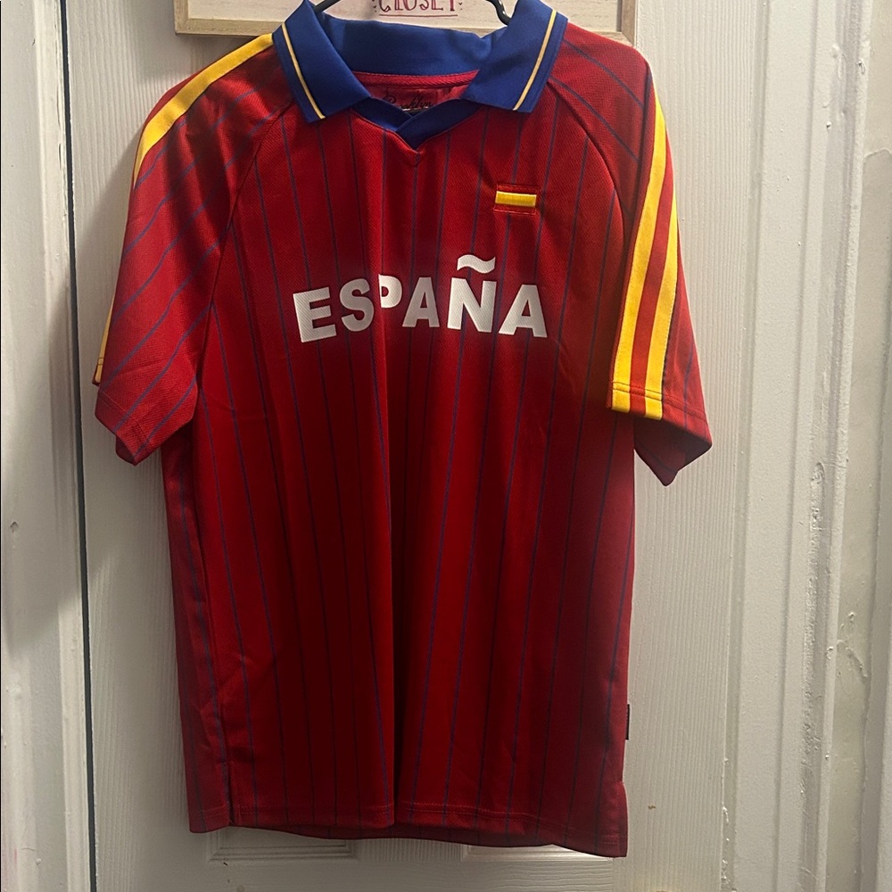 Red and Yellow Kids España Soccer Jersey